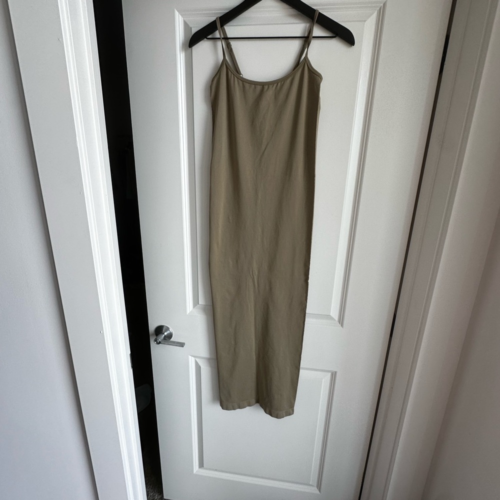 PrettyLittleThing Brown Slip Dress
